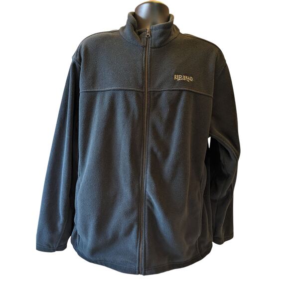 Redhead Fleece Jacket Mens XL Full Zip Black Outdoor Layer Hiking Field - Picture 9 of 14